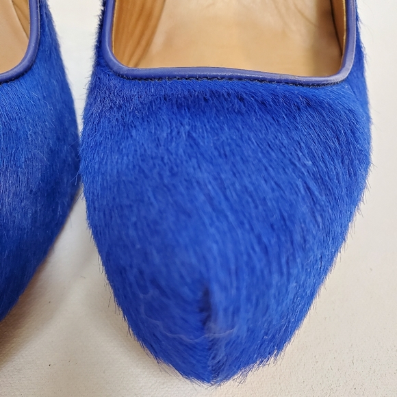 Ann Taylor fur wedge platform heels - Picture 4 of 8